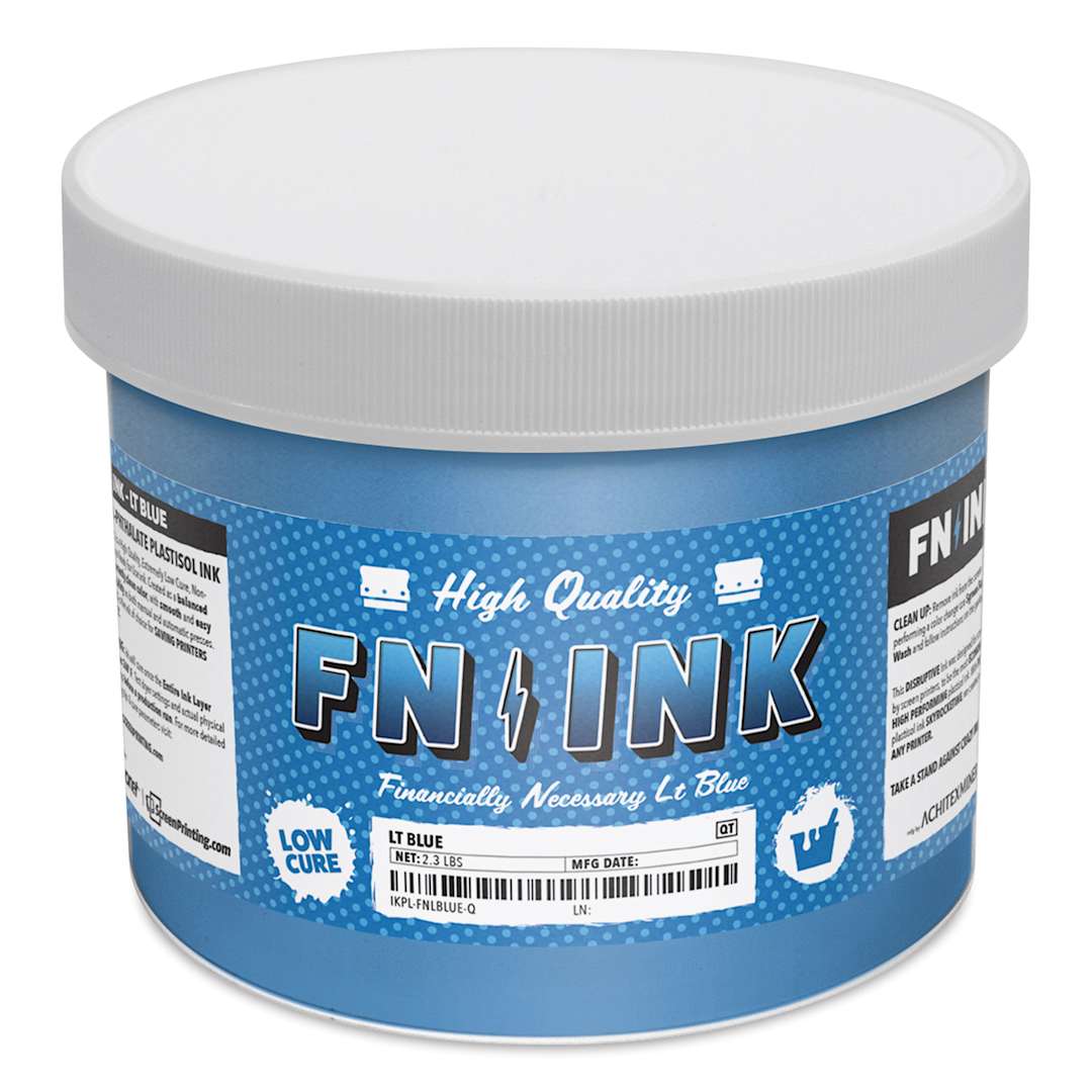 Open in modal - FN Ink Plastisol Screen Printing Ink - Light Blue, Quart