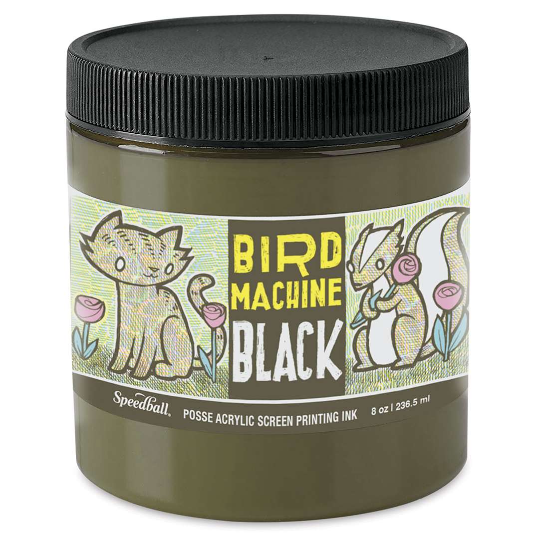 Open in modal - Speedball Posse Screen Printing Ink - Bird Machine Black, 8 oz, Jar