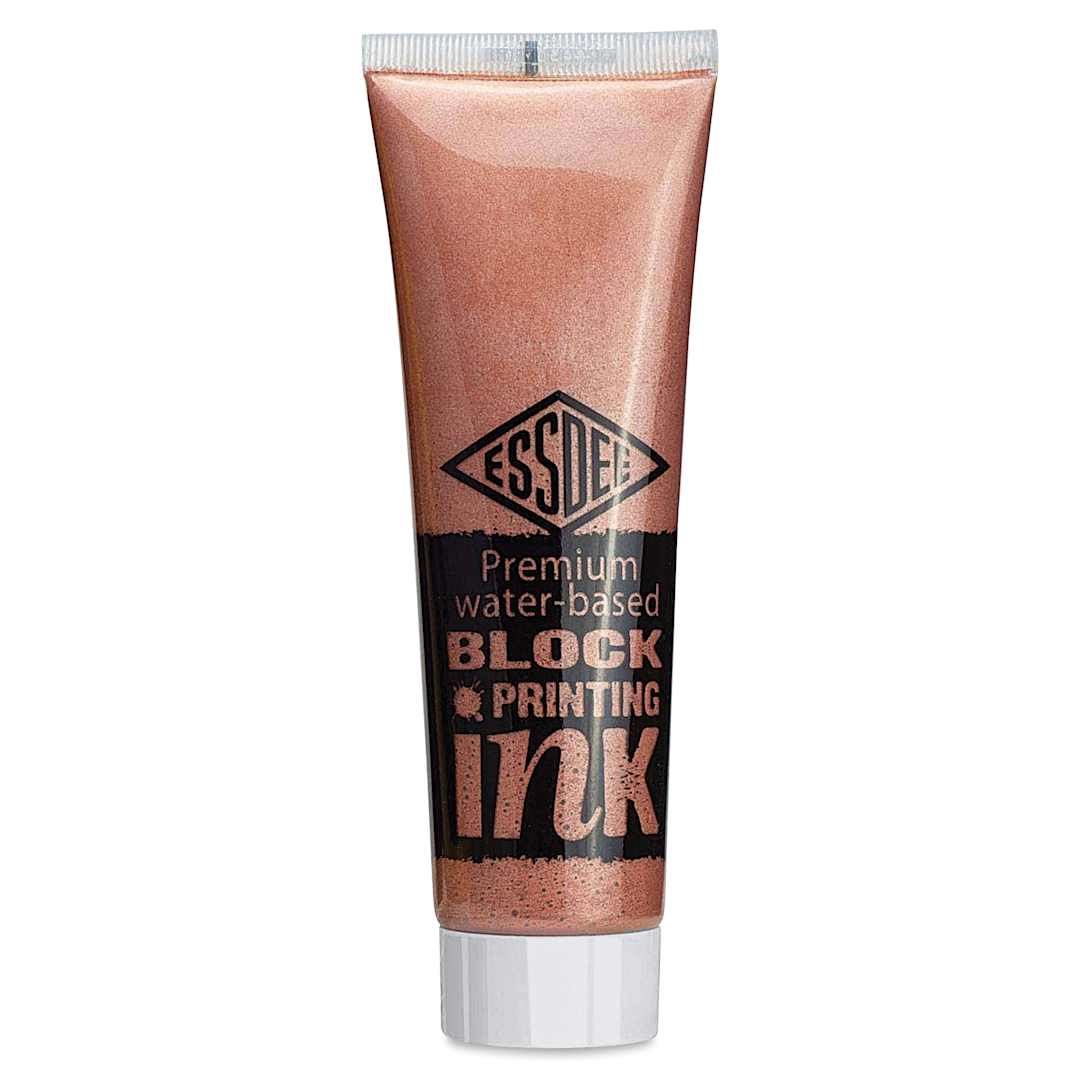 Open in modal - Essdee Premium Water-Based Block Printing Inks - Metallic Bronze, 100 ml Tube