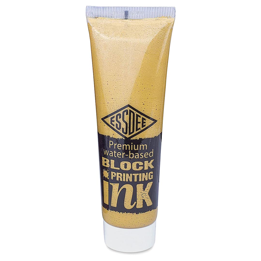 Open in modal - Essdee Premium Water-Based Block Printing Inks - Metallic Gold, 100 ml Tube