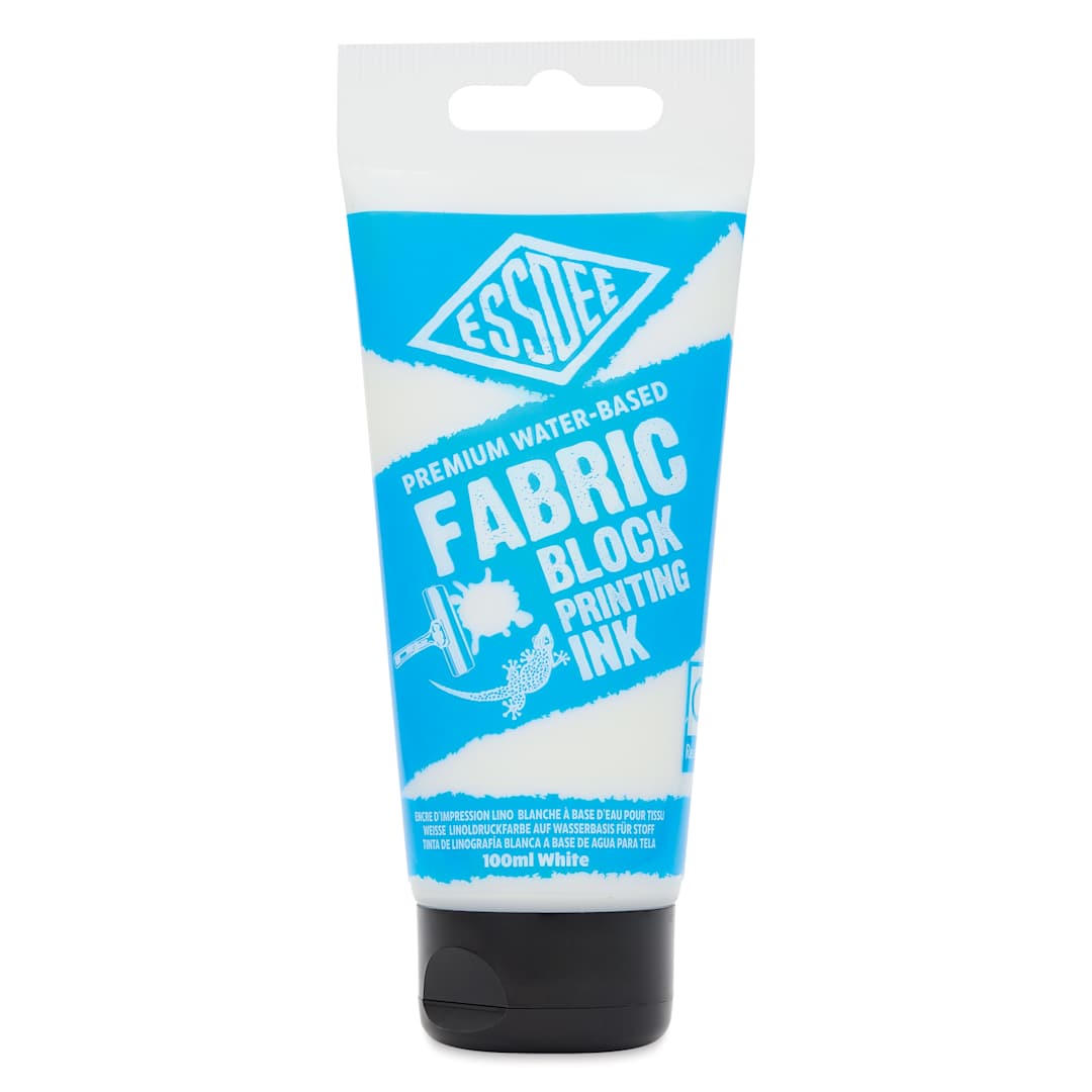 Open in modal - Essdee Fabric Block Printing Ink - White, 100 ml Tube