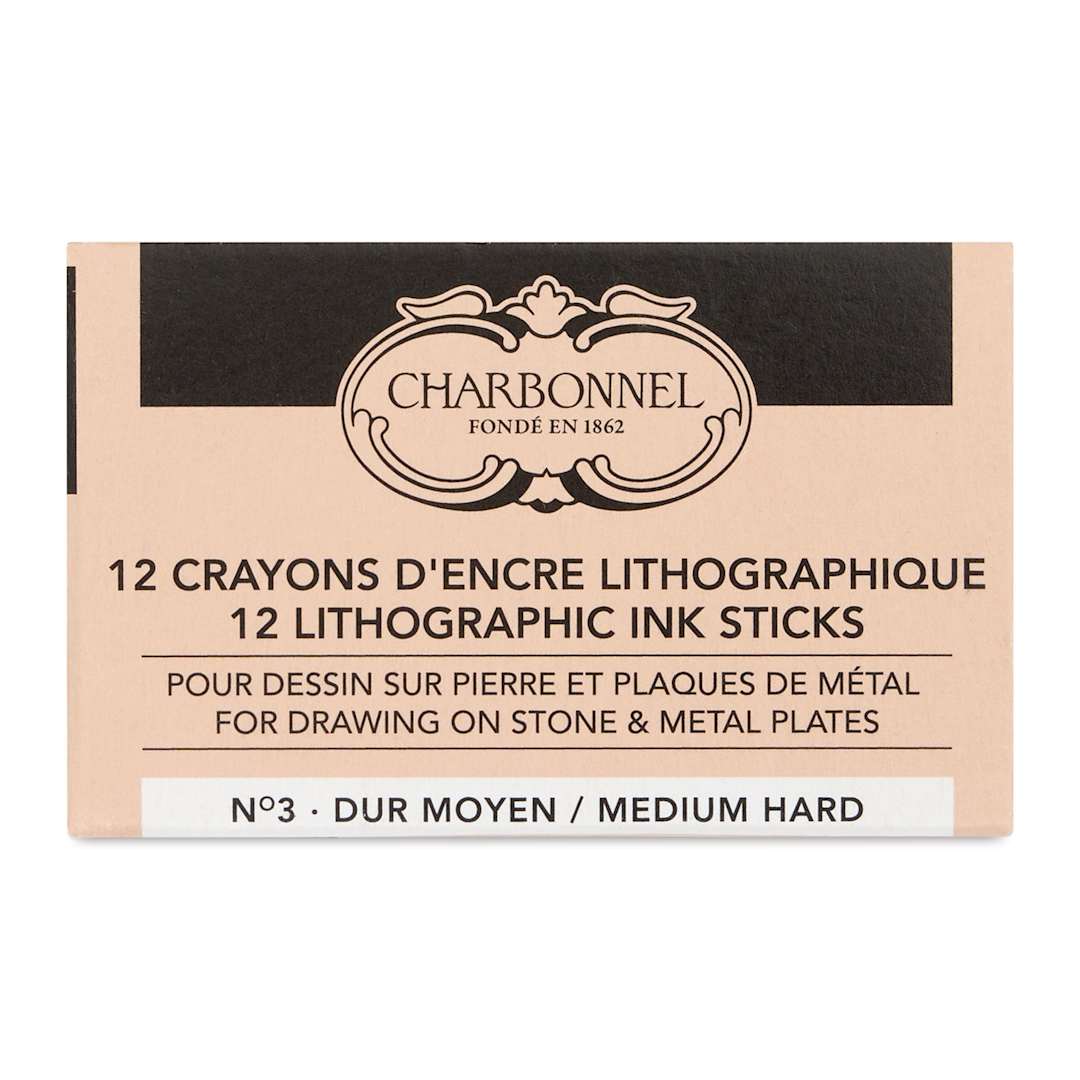 Open in modal - Charbonnel Lithographic Crayons - No 3 Medium Hard, Pkg of 12, front of package