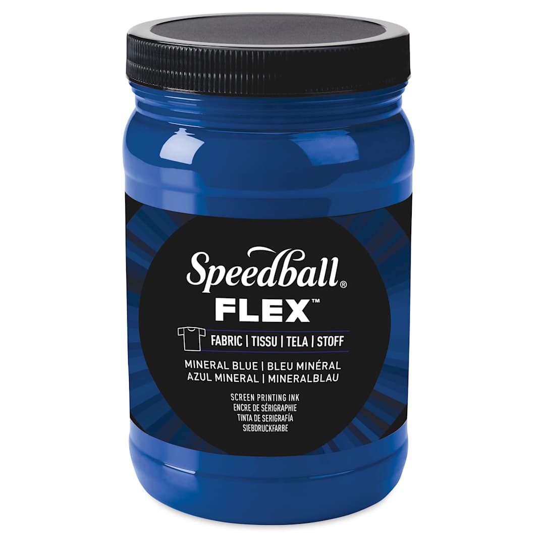 Open in modal - Speedball Flex Screen Printing Fabric Ink - Mineral Blue, 32 oz