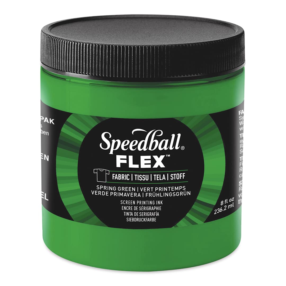 Open in modal - Speedball Flex Screen Printing Fabric Ink - Spring Green, 8 oz