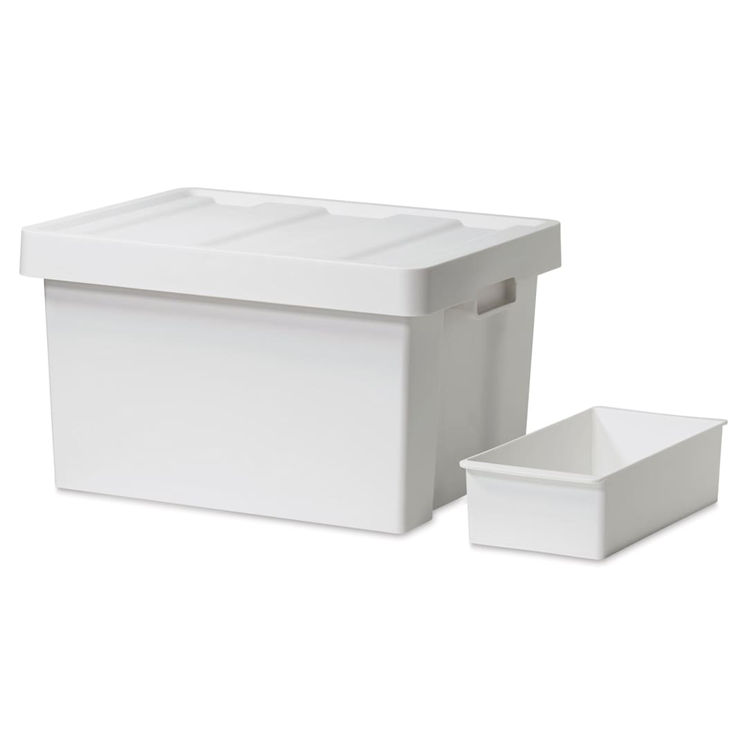 Open in modal - Like-It Store-Up Container with Tray - Shallow, White