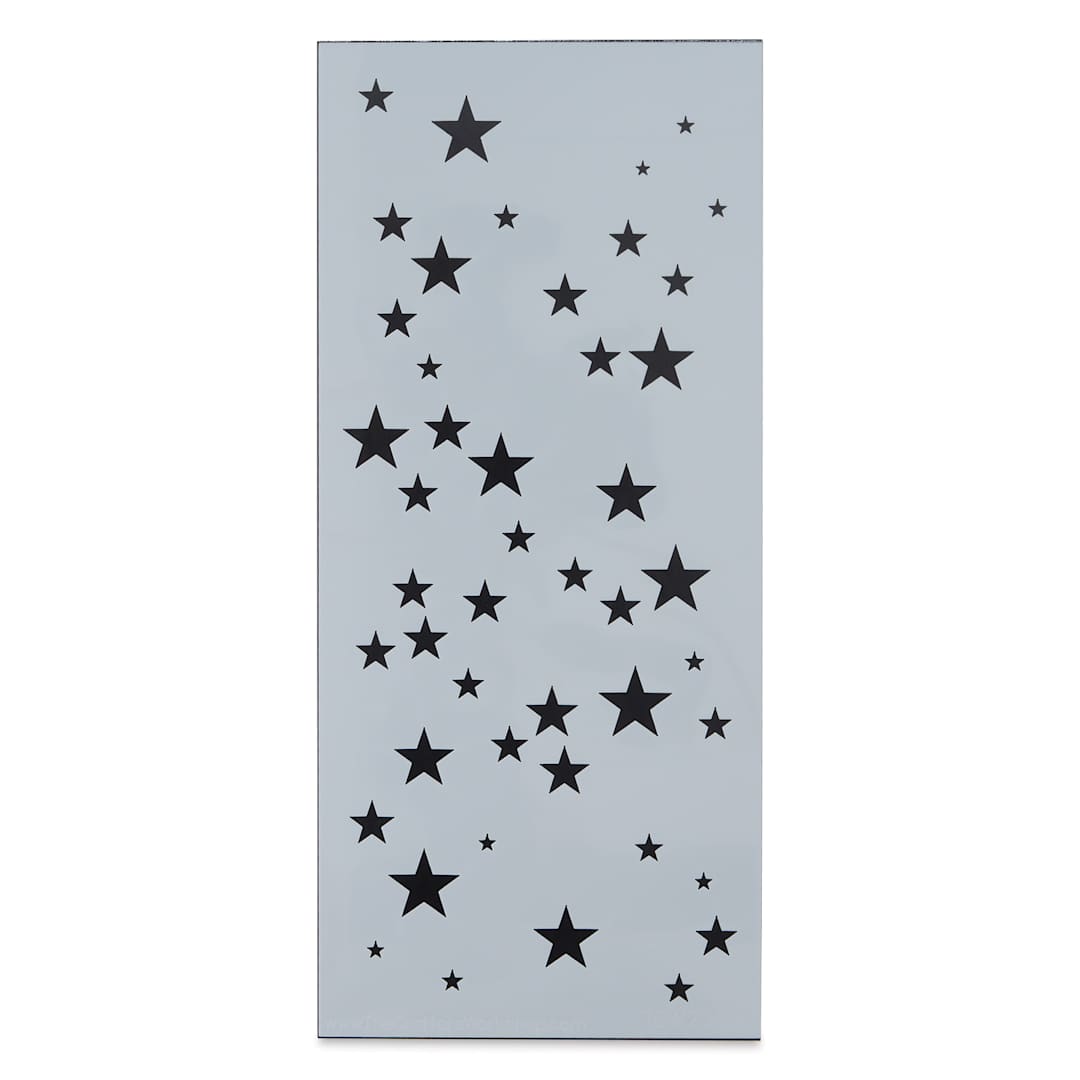 Open in modal - The Crafter's Workshop Slimline Stencils - Star Sparkle, 9" x 4" (Out of package)