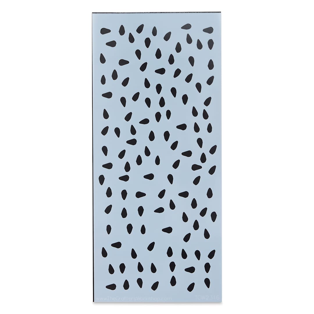 Open in modal - The Crafter's Workshop Slimline Stencil - Watermelon Seeds, 9" x 4" (Out of package)