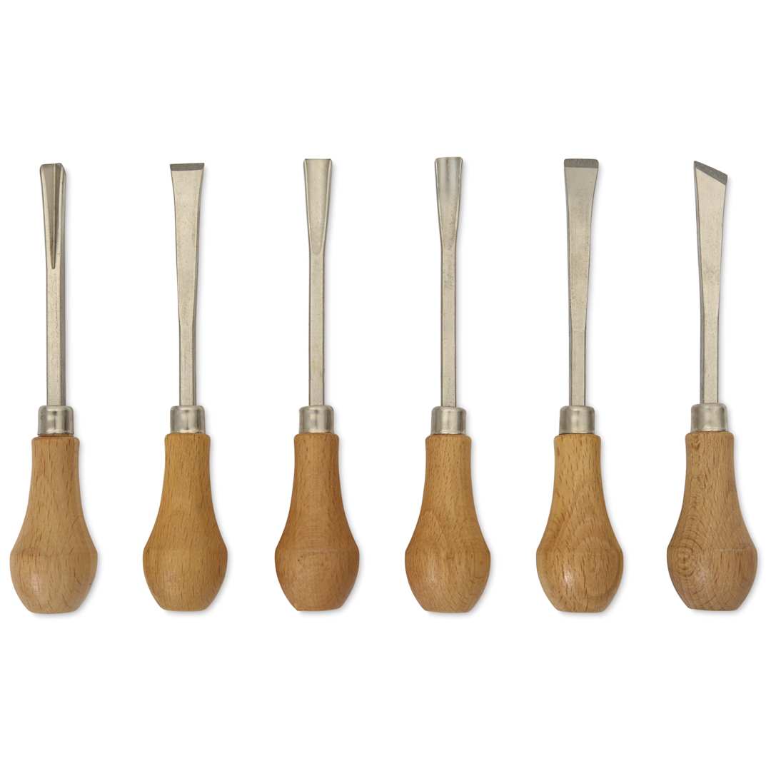 Open in modal - Excel Blades Deluxe Palm Style Chisels - Set of 6