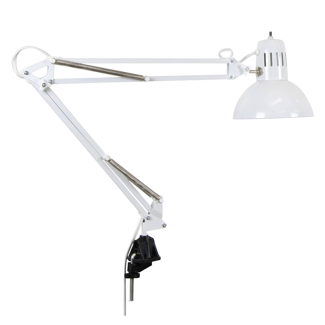 Open in modal - Studio Designs Swing Arm Lamp - White, full view