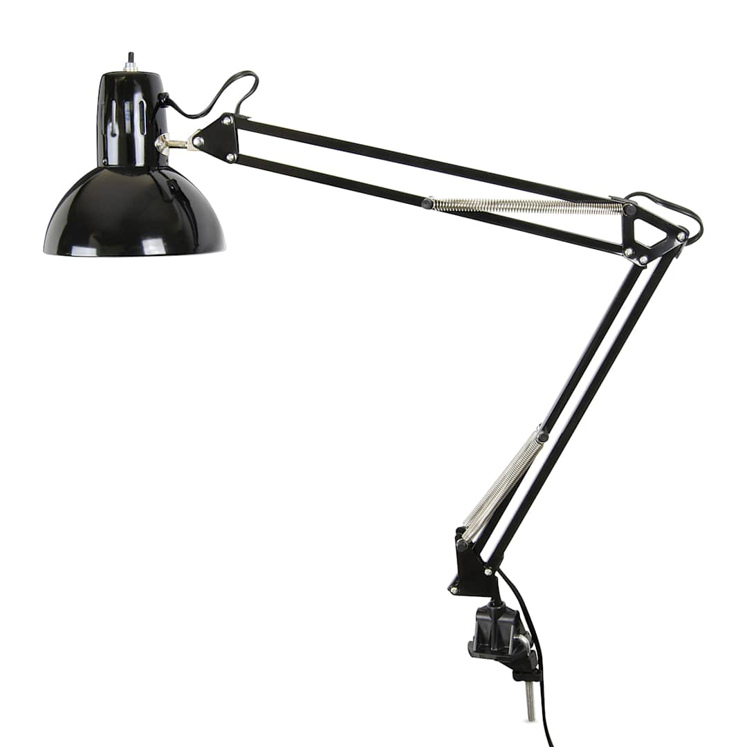 Open in modal - Studio Designs Swing Arm Lamp - Black, full view
