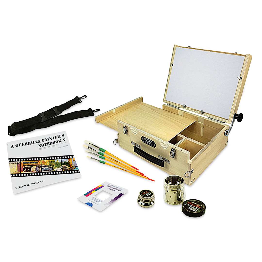 Open in modal - Guerrilla Painter Guerrilla Box Travel Kit, contents laid out