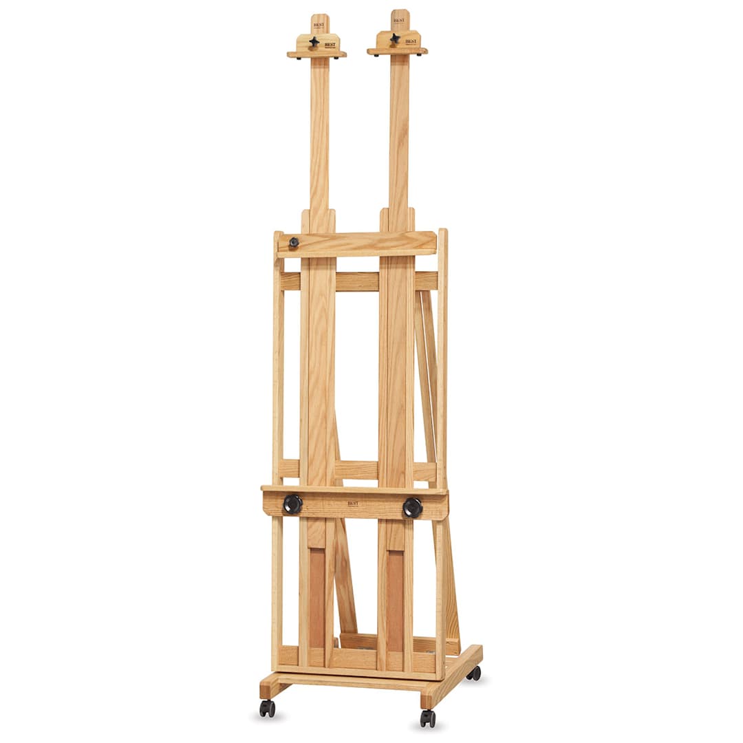 Open in modal - Best Ultimate Easel - Front view of easel with dual masts fully extended
