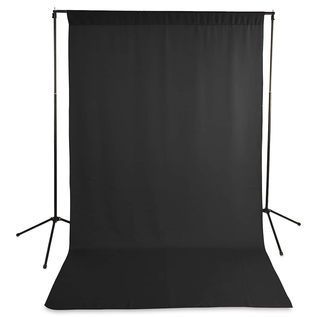 Open in modal - Savage Wrinkle-Resistant Economy Solid  Background Kit - Front view of Black Background Kit