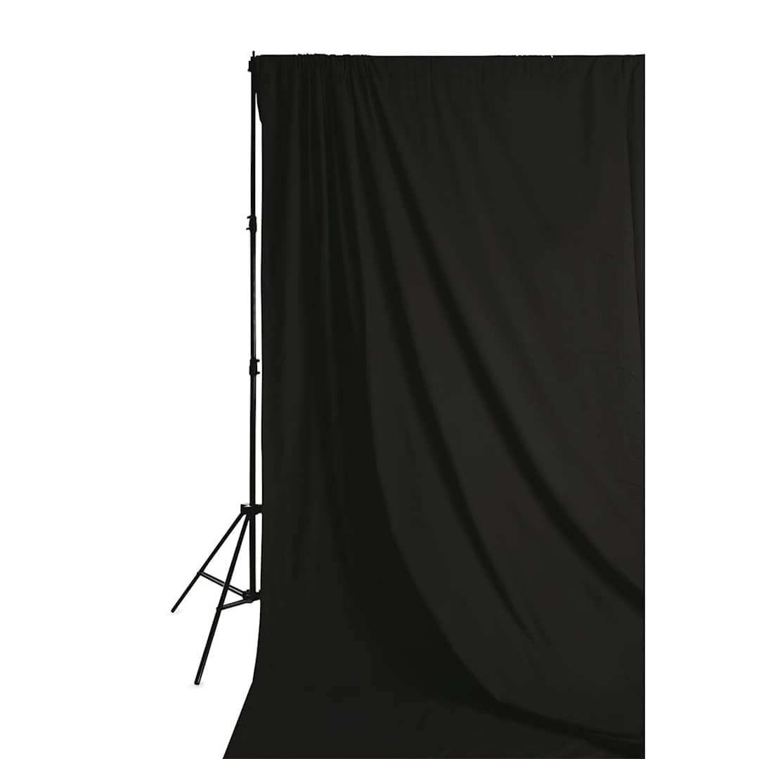 Open in modal - Savage Solid Muslin Backdrop - Black, 10 ft x 24 ft