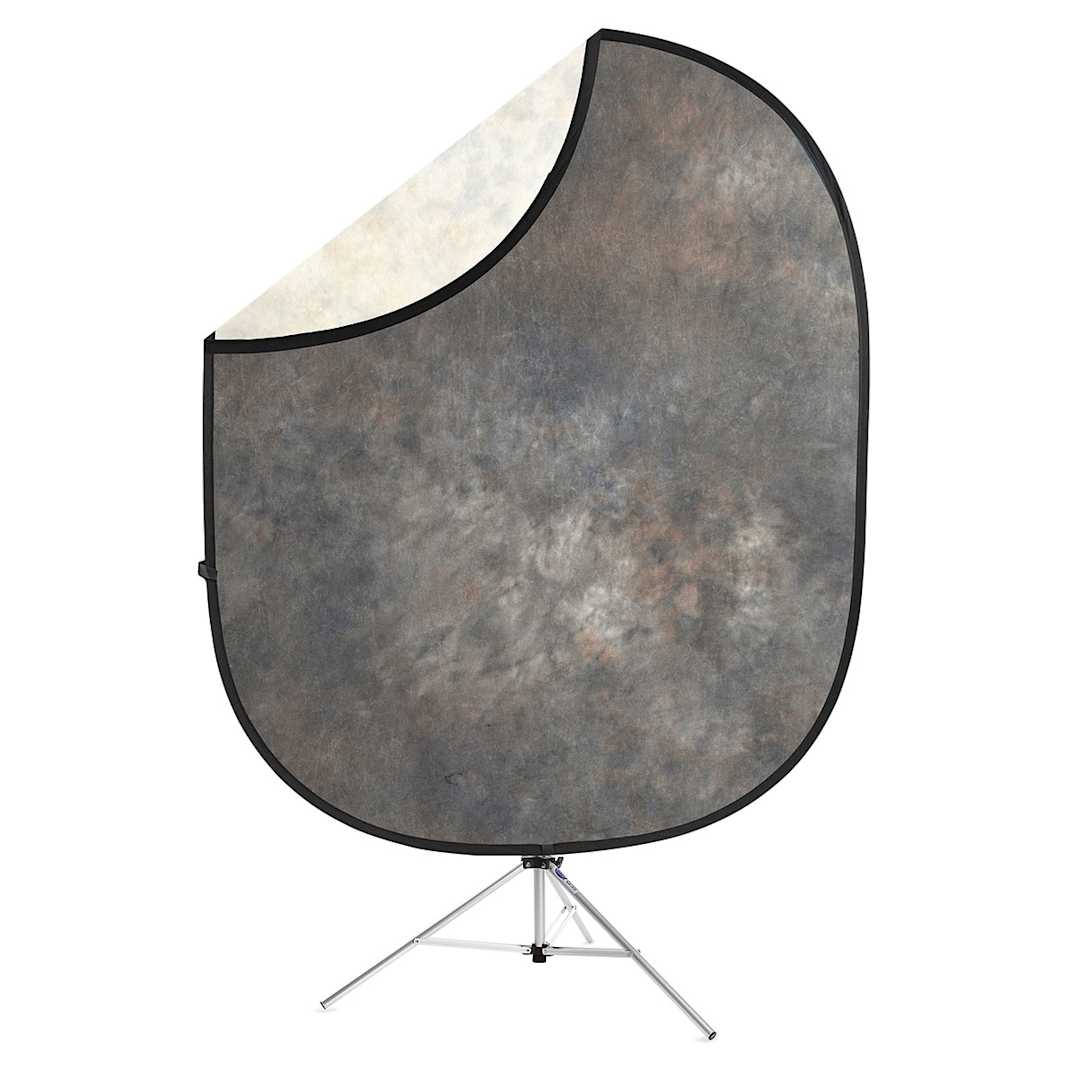 Open in modal - Reversible Collapsible Backdrop Kit - Lakeside Backdrop shown on stand