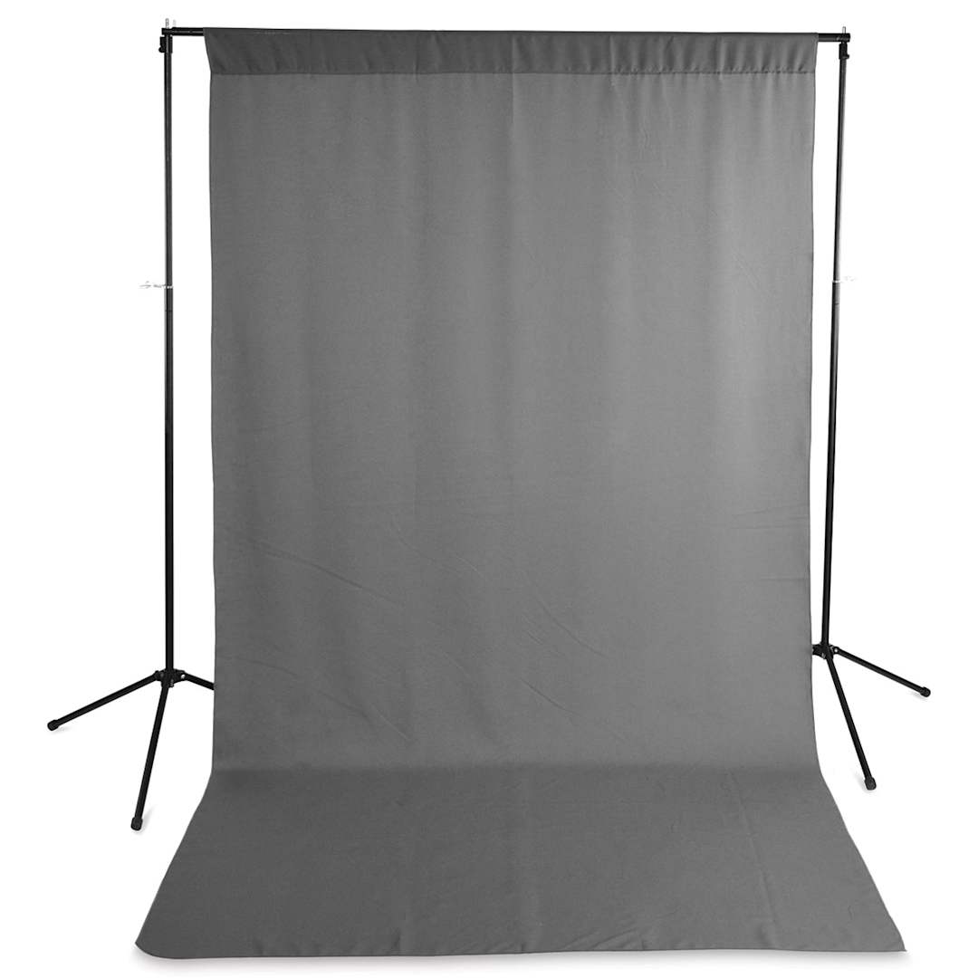 Open in modal - Savage Wrinkle-Resistant Polyester Background - Gray background on separately sold stand