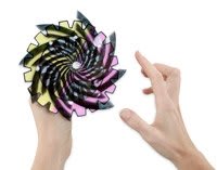 Open in modal - op art spinners