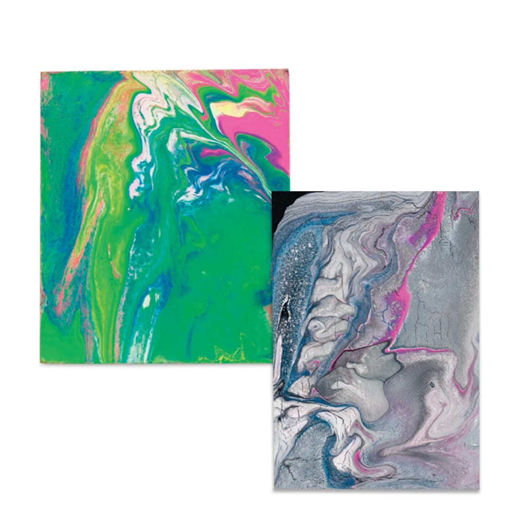 Open in modal - tempera paint pours