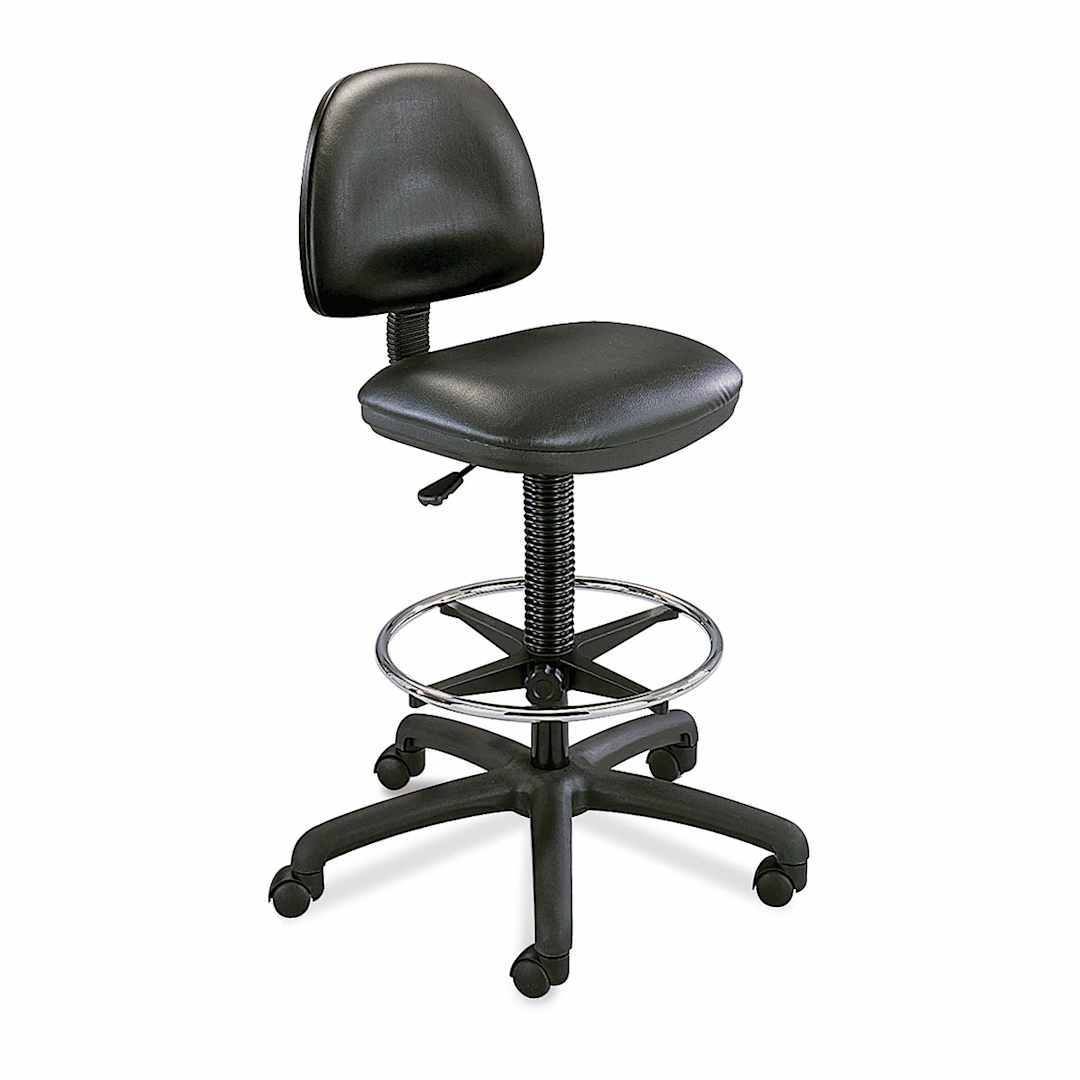 Open in modal - Precision Drafting Stool - Angled view of Vinyl Chair
