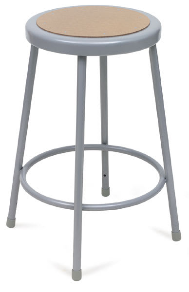 Open in modal - National Public Seating Corp Gray Fixed Height Stool shown