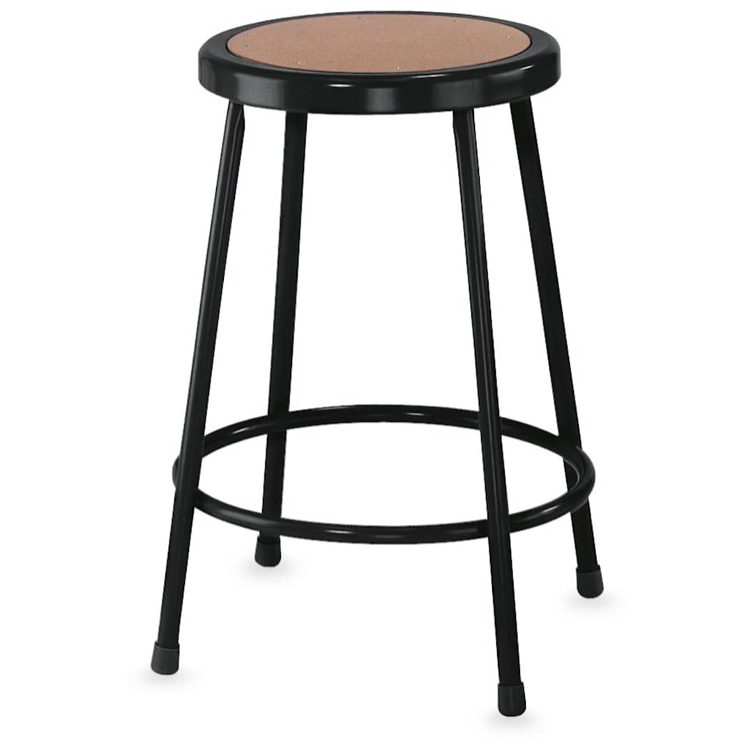 Open in modal - National Public Seating Corp. Fixed Height Stool - 18", without Backrest, Black