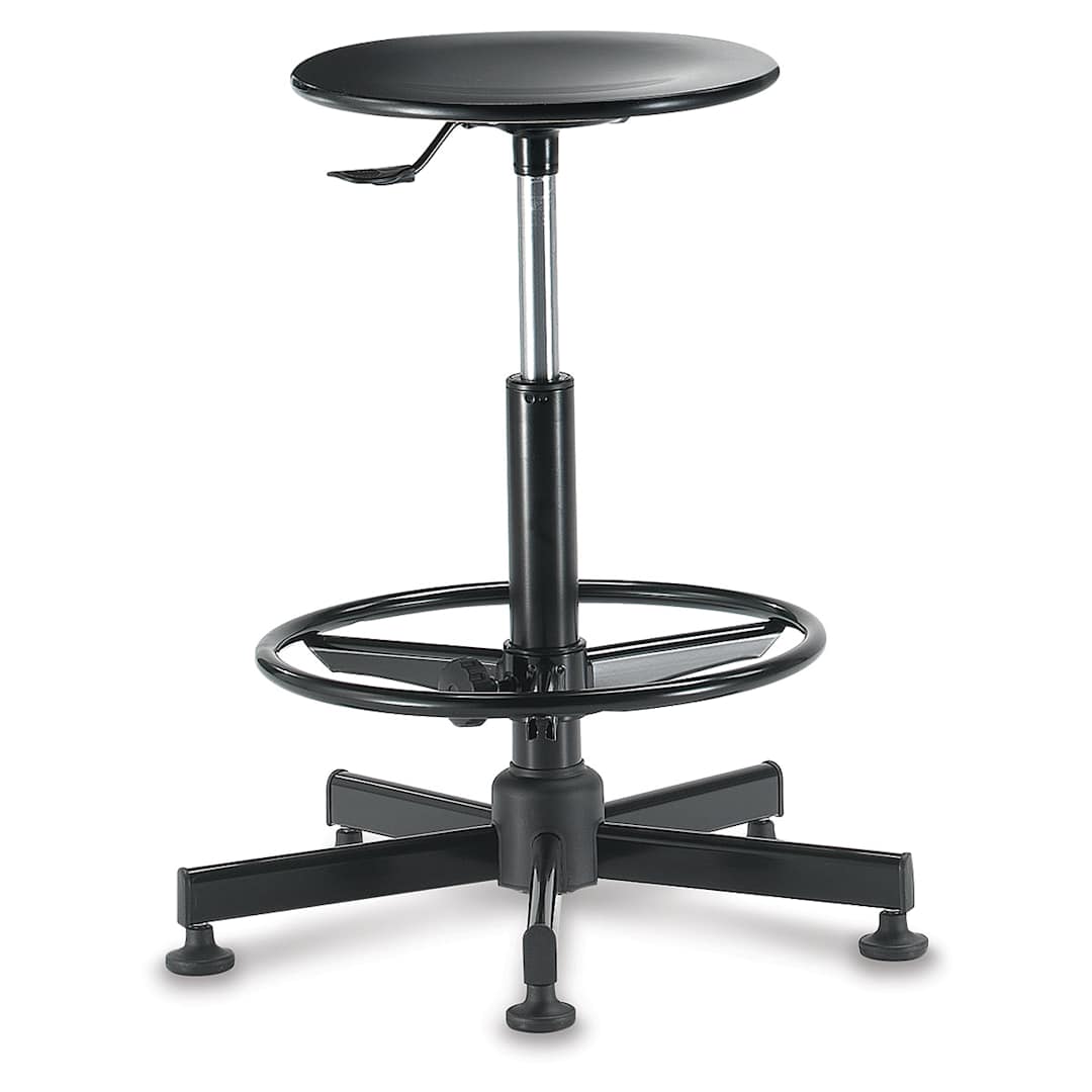 Open in modal - Bieffe Drafting Stool, Black Matte/Black, Assembled