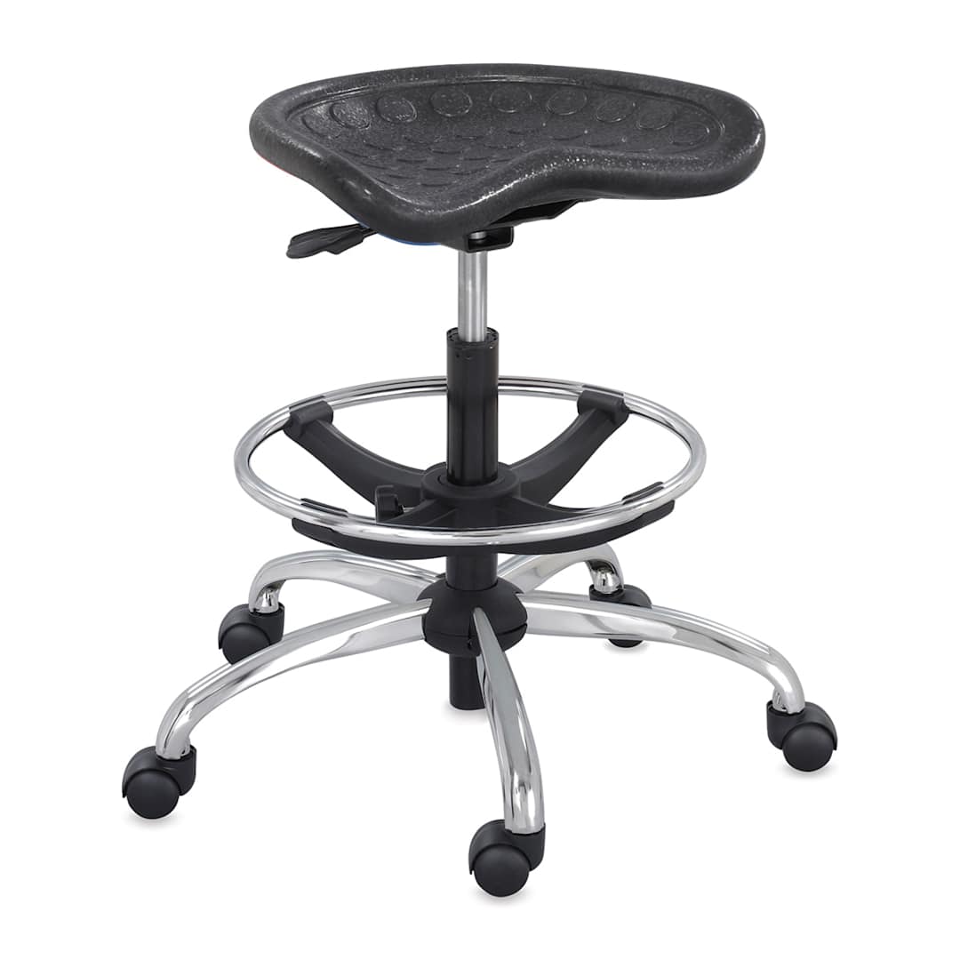 Open in modal - Safco Sit-Star Stool - Front view of Tractor Seat Stool
