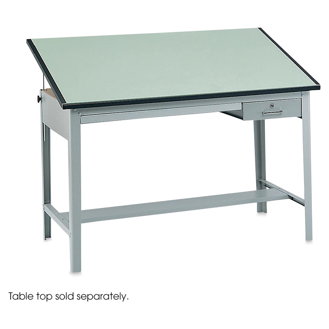 Open in modal - Safco Professional Drafting Table - Gray, Base Only