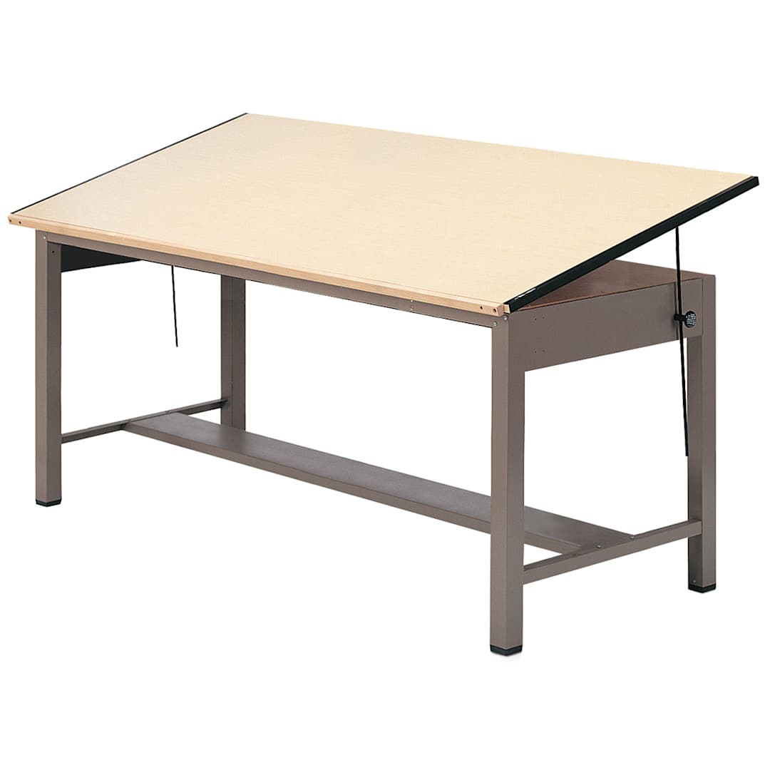 Open in modal - Mayline Ranger Extra Large Steel Four-Post Drawing Table - 84" x 43-1/2"