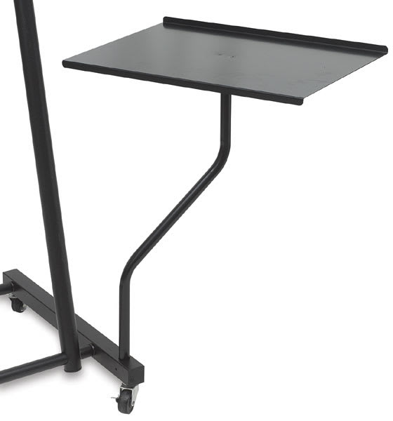 Open in modal - High Style Easel - Optional locking casters and Table shown on easel 
