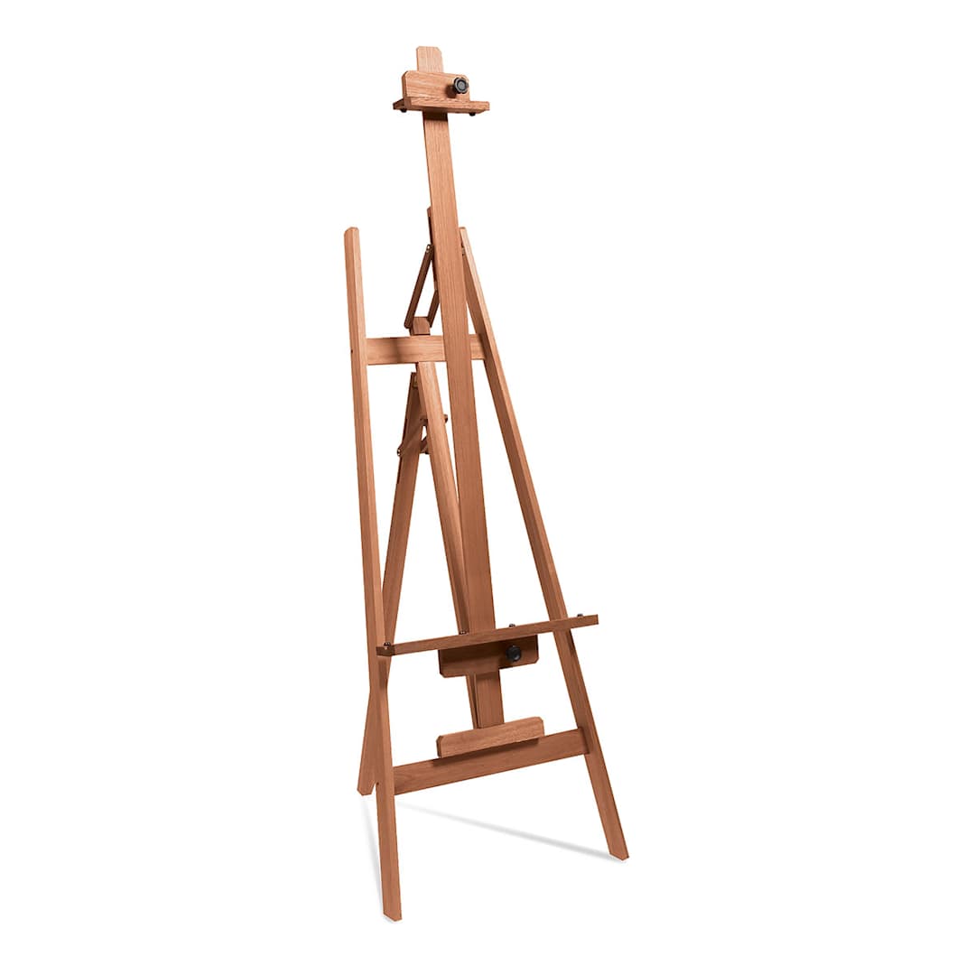 Open in modal - Mantoya Easel - Angled view of Easel with mast extended