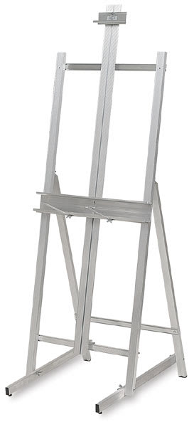 Open in modal - Testrite #700 Professional Studio Easel - Angled view of easel showing tray and mast