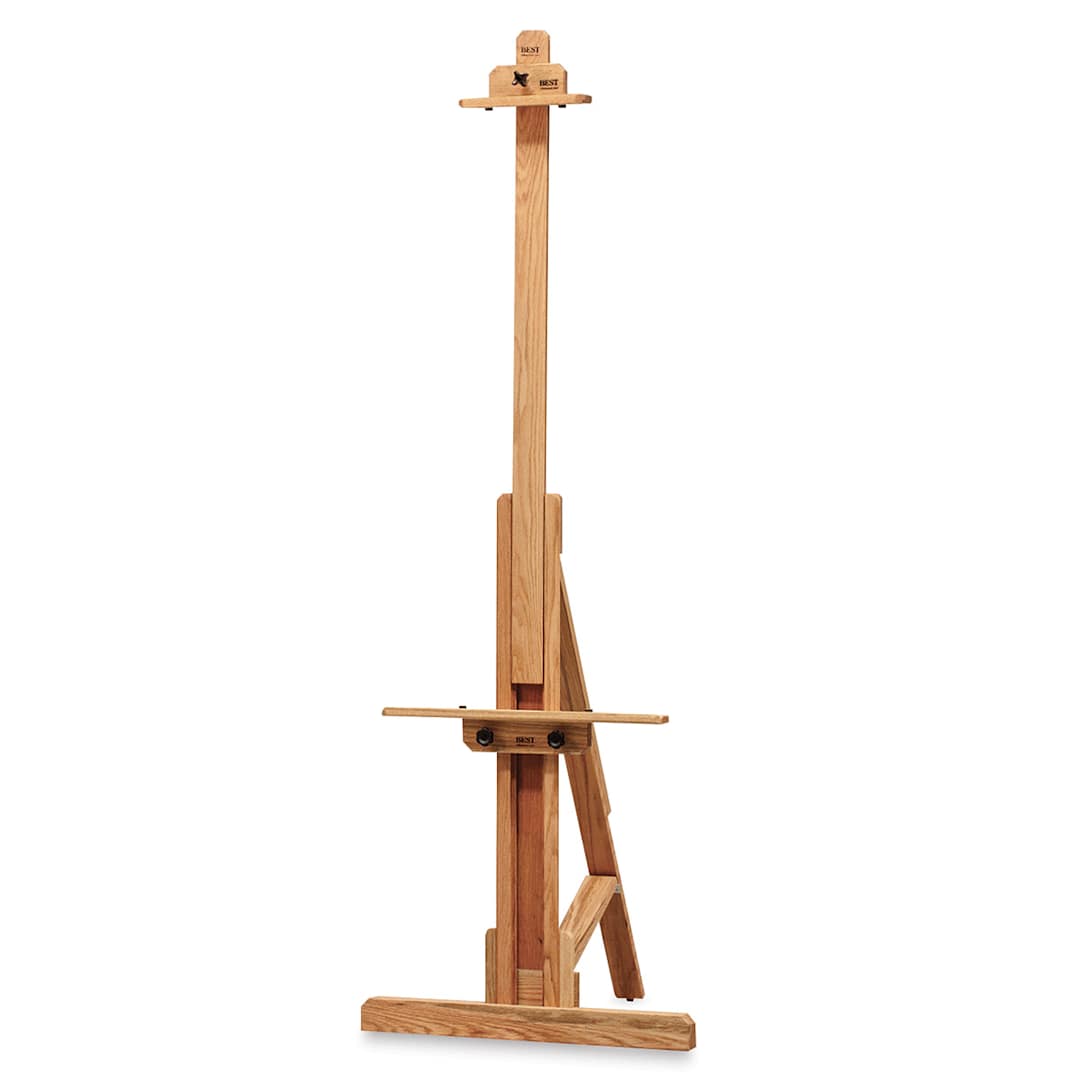 Open in modal - Best Chimayo Student Easel - Assembled Adjustable Single Mast easel without utility shelf