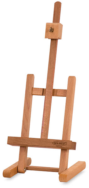 Open in modal - Miniature Studio Easel - Angled view of Easel with mast extended