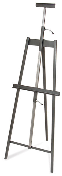 Open in modal - Spectrum Vista VS100 Easel - Angled view of standing easel with mast extended slightly