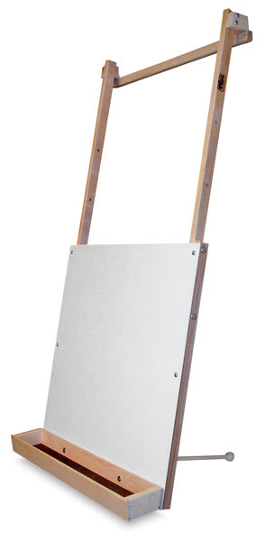 Open in modal - Hanging Easel with Storage Tray - Angled view showing dry erase surface 