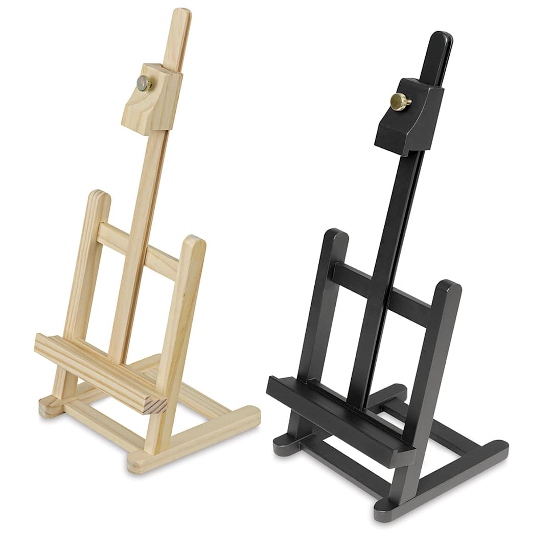 Open in modal - Blick Studio Mini Tabletop Easel - Natural and Black versions