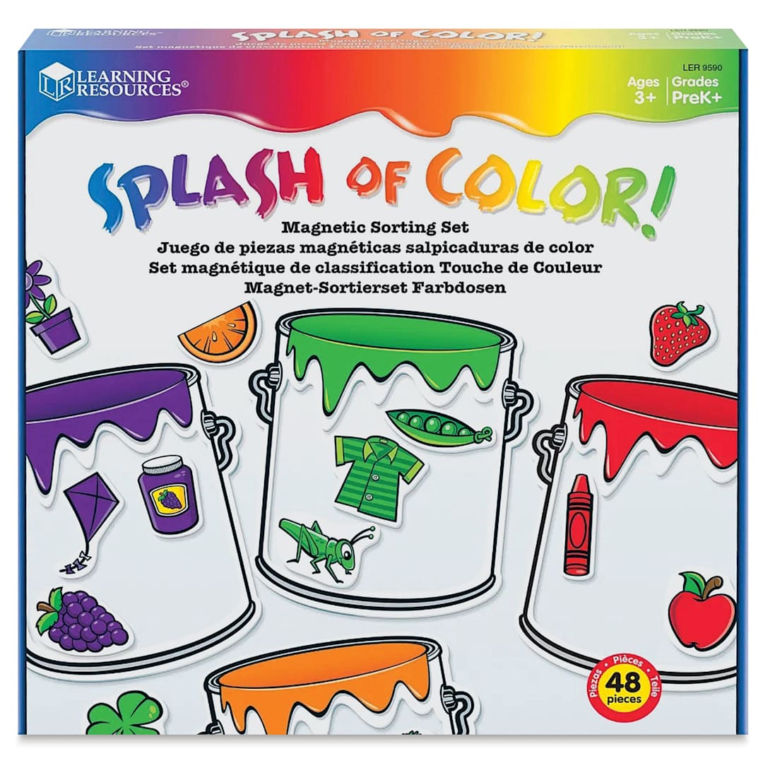 Open in modal - Learning Resources Splash of Color Magnetic Sorting Set (front of packaging)
