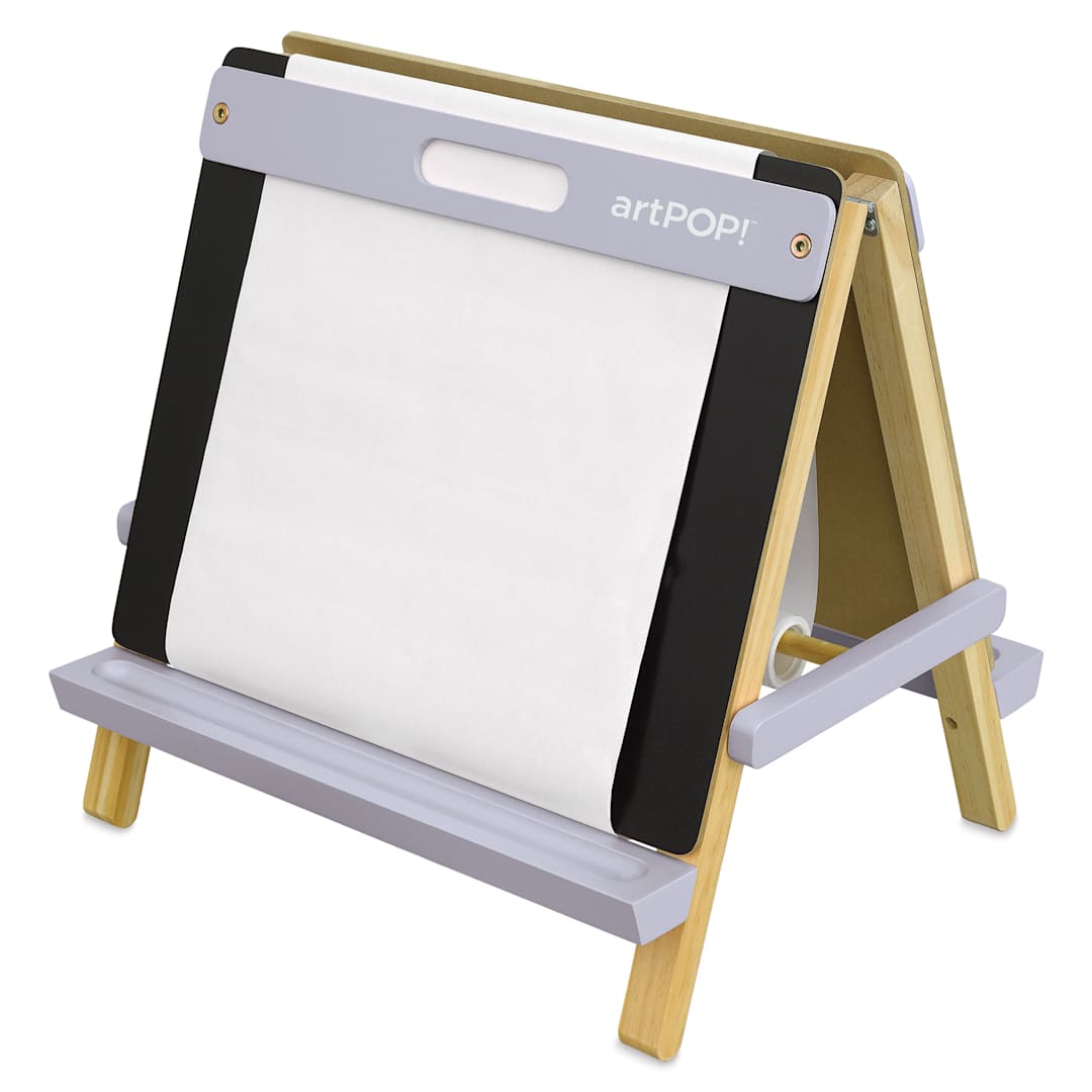 Open in modal - artPOP! Kids 3-in-1 Tabletop Easel - Misty Lilac, front of easel