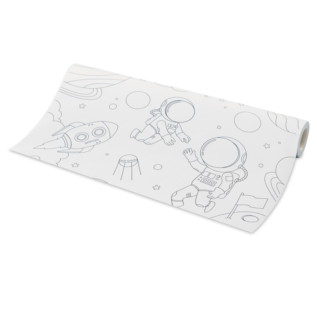 Open in modal - artPOP! Kids Illustrated Coloring Paper Roll - White, 12" x 30 ft