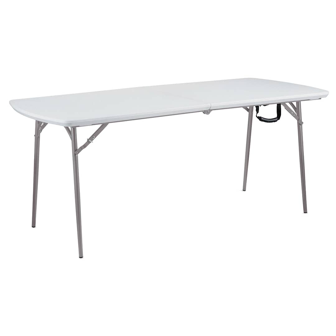 Open in modal - High Durability Folding Table - Left angle view of Table 
