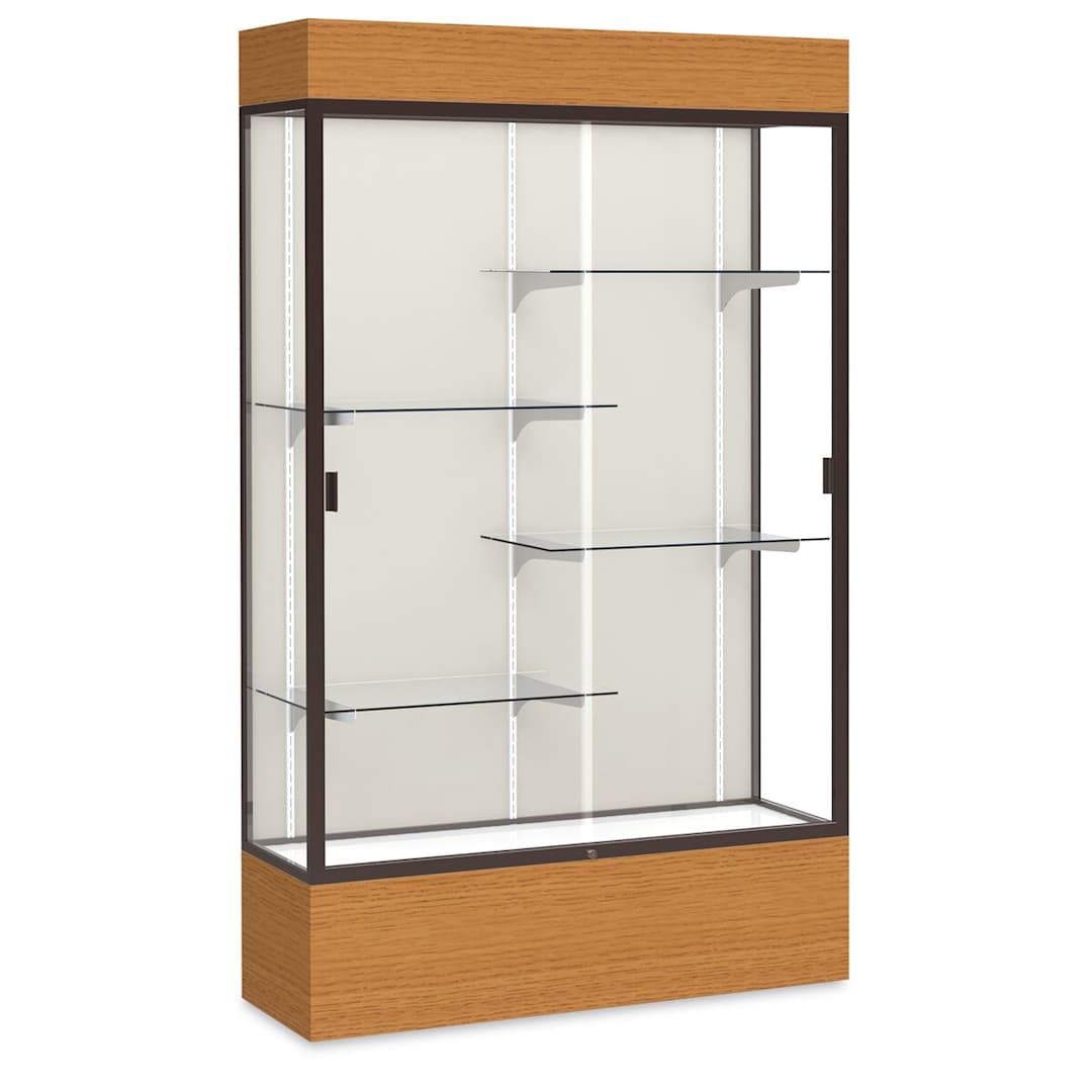 Open in modal - Waddell Reliant Series Display Case - Lighted Case, 48", Plaque Back