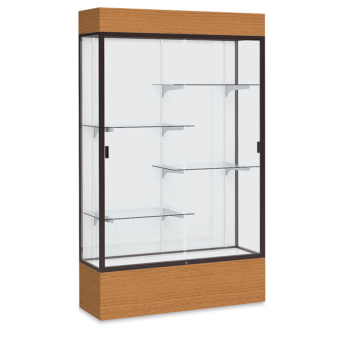 Open in modal - Waddell Reliant Series Display Case - Lighted Case, 48", White Back