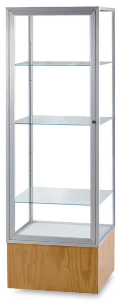 Open in modal - Keepsake Series Display Case - Angled view of Light Oak Case with Clear Back