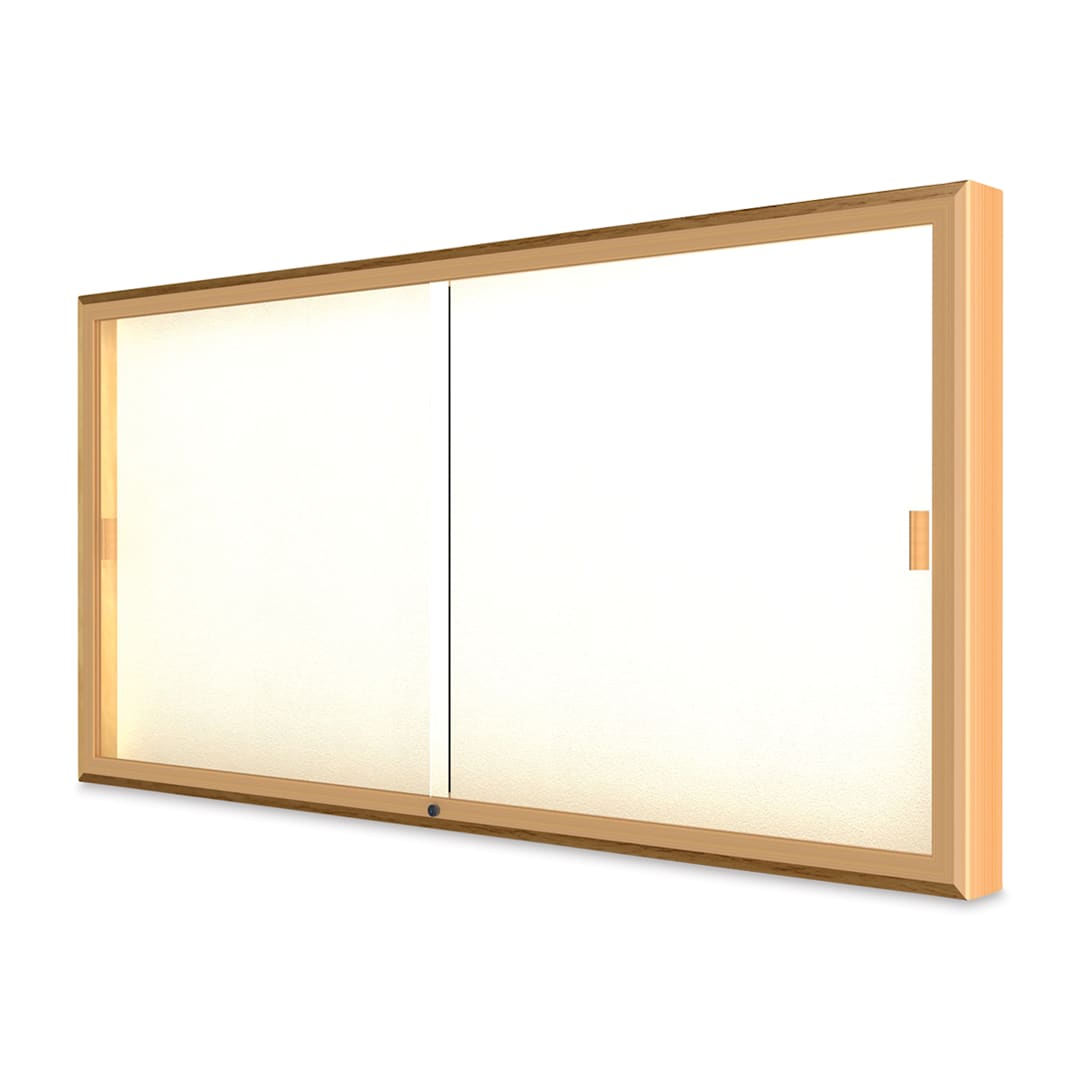 Open in modal - Waddell Legacy Wall Mounted Display Cabinet - 72" x 36" x 4", No Header, Plaque Display