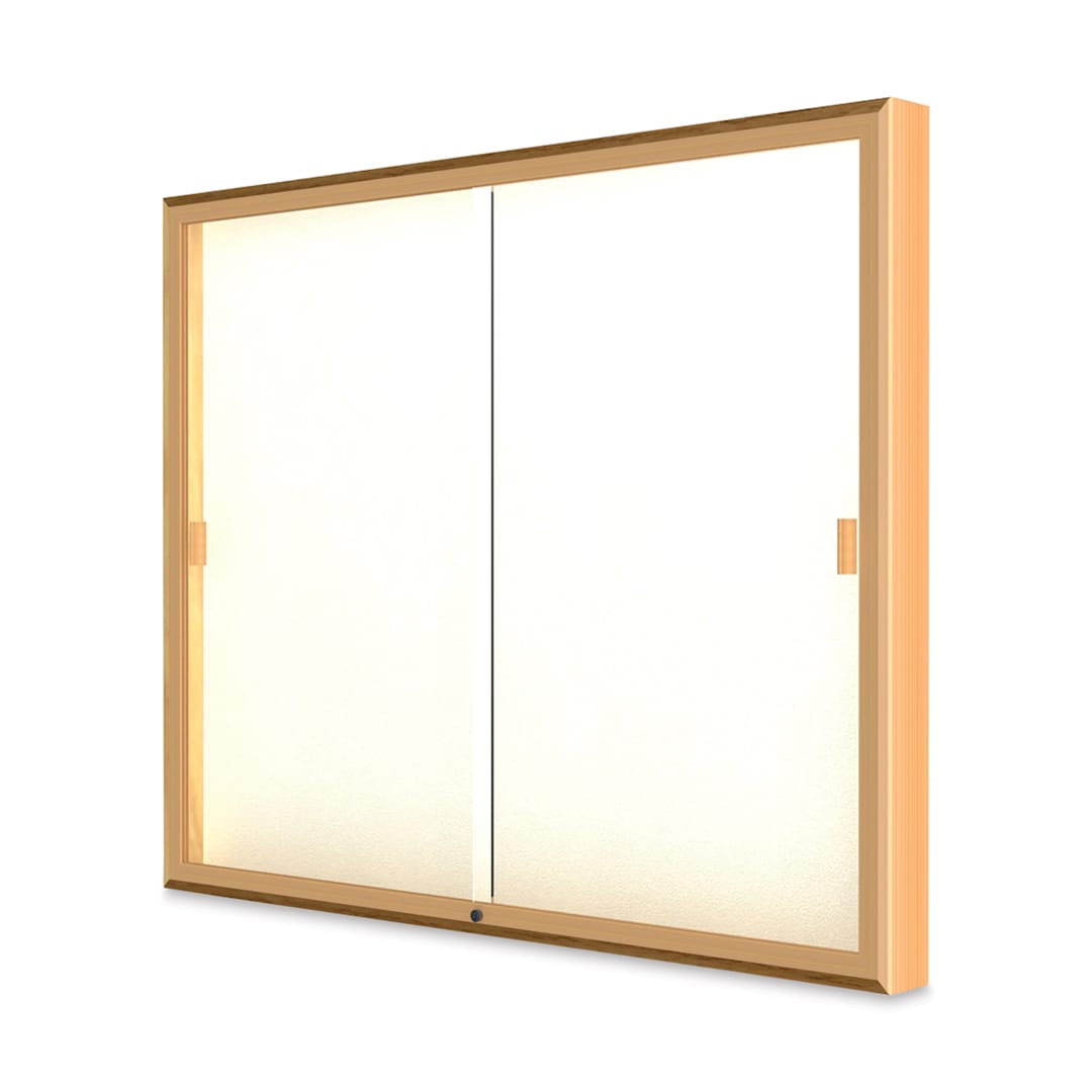 Open in modal - Waddell Legacy Wall Mounted Display Cabinet - 60" x 48" x 4", No Header, Plaque Display
