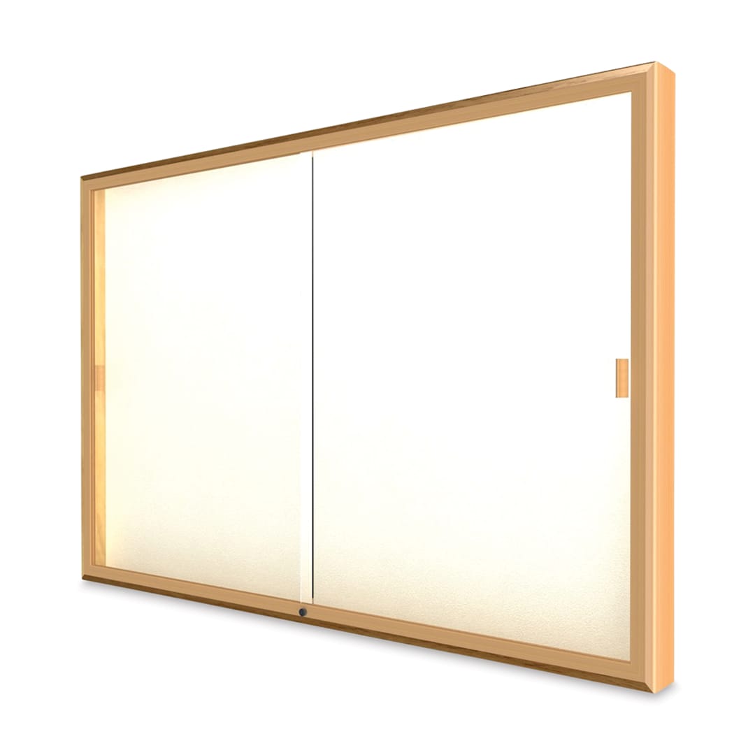 Open in modal - Waddell Legacy Wall Mounted Display Cabinet - 72" x 48" x 4", No Header, Plaque Display