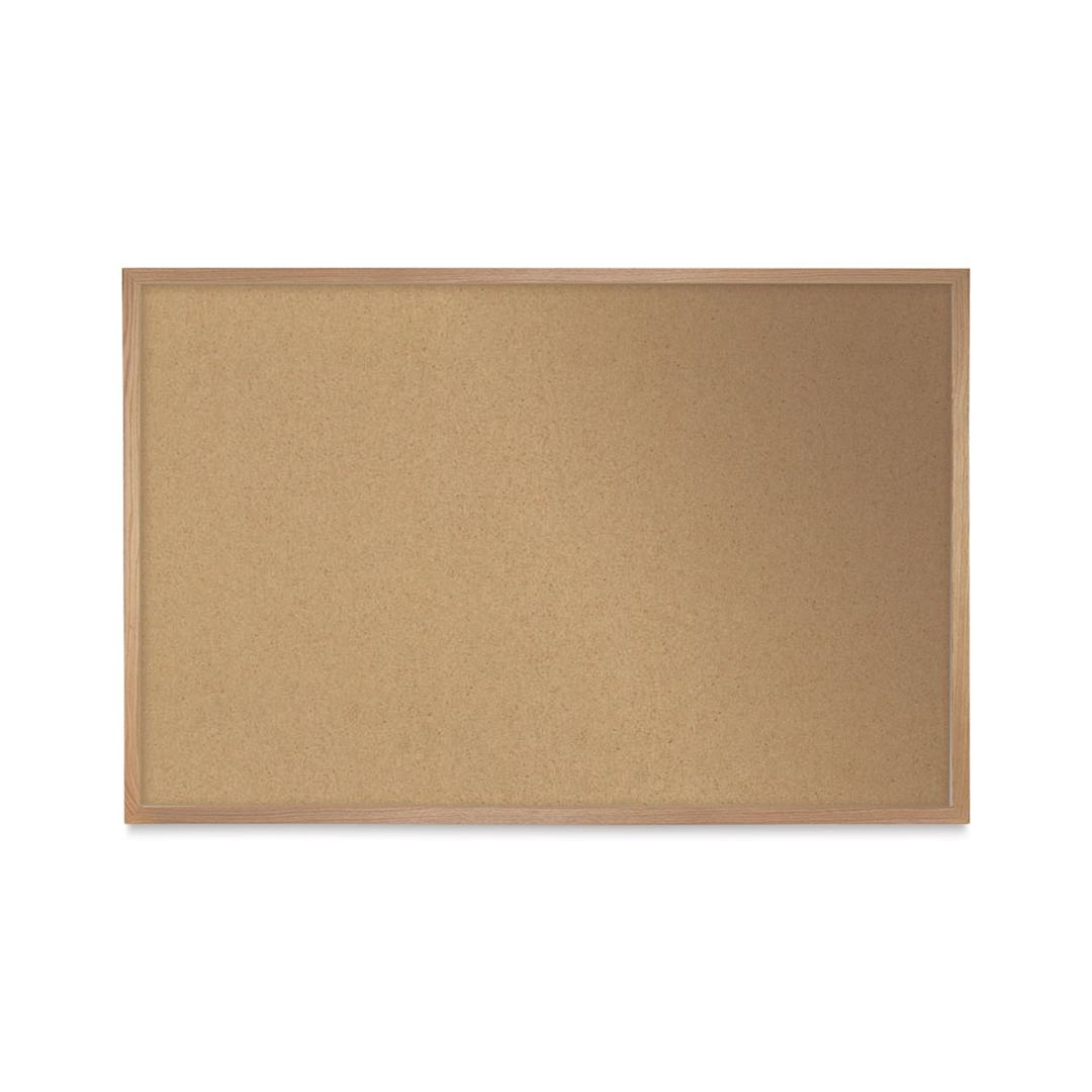 Open in modal - Ghent Open-Face Cork Board - 4 ft x 3 ft, Wood Frame