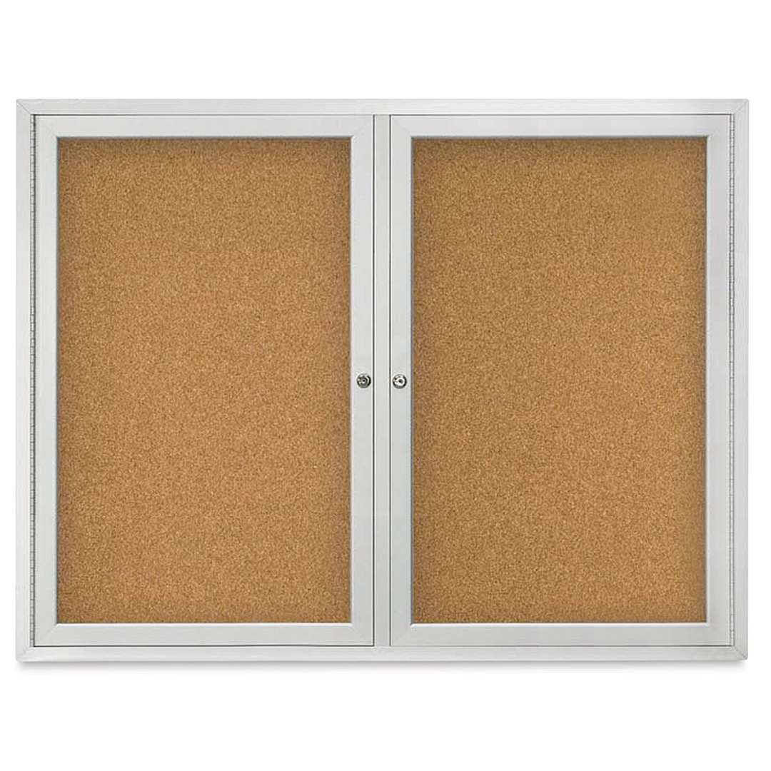 Open in modal - Outdoor Cork Board - 42" x 32", 2 Door