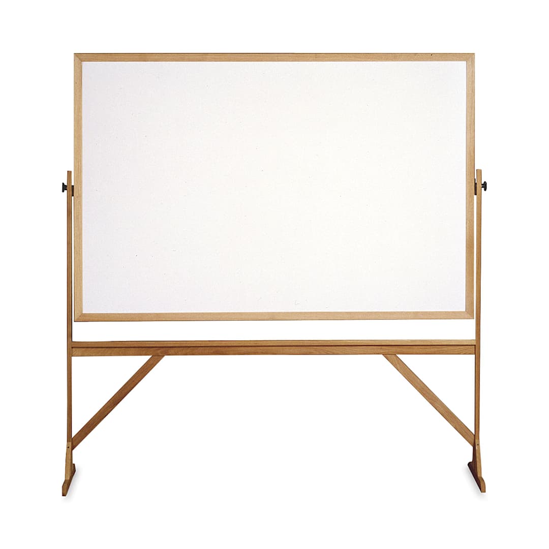 Open in modal - Ghent Chalkboard - 6 ft x 4 ft, White, Wood Frame, Reversible Markerboard
